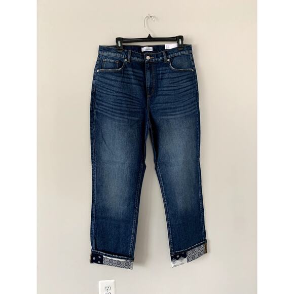 LOFT The Straight Crop High Rise Jeans Size 31 Tall - Picture 1 of 6